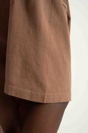 OVERSIZED T-SHIRT WITH A DELICATE WASHED EFFECT BROWN - FLORES