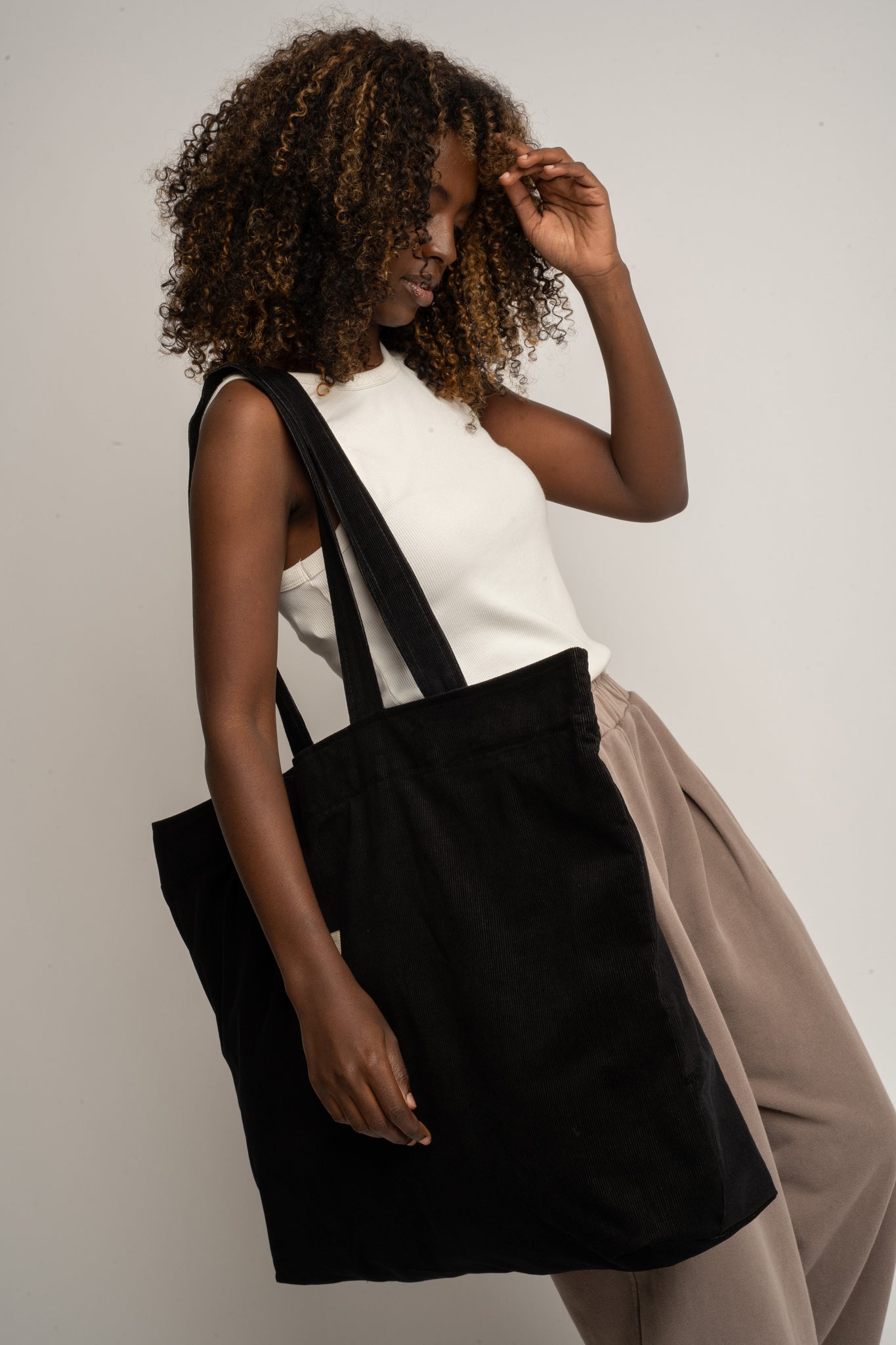 TORBA TYPU SHOPPER  BAG CZARNA - ADALAR