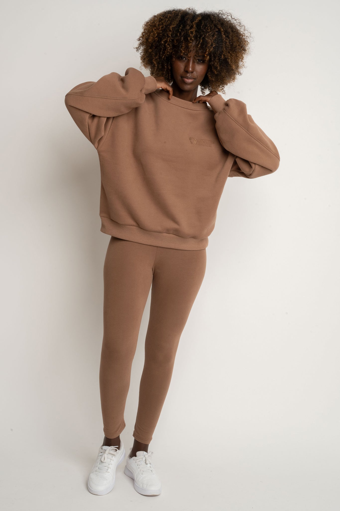 BROWN CREWNECK SWEATSHIRT - COMINO
