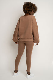 BROWN CREWNECK SWEATSHIRT - COMINO