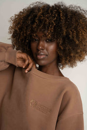 BROWN CREWNECK SWEATSHIRT - COMINO