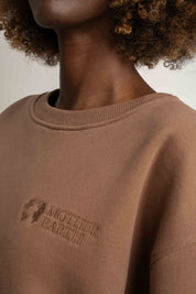 BROWN CREWNECK SWEATSHIRT - COMINO