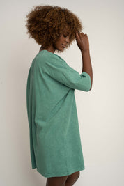 T-SHIRT OVERSIZE Z EFEKTEM WASHED ZIELONY - COMO