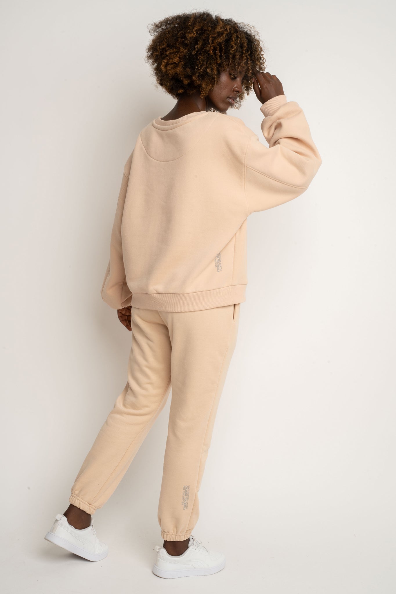 BLUZA TYPU CREWNECK BEŻOWA - COMINO