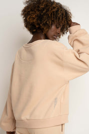 BLUZA TYPU CREWNECK BEŻOWA - COMINO