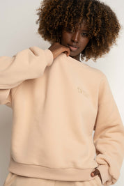 BLUZA TYPU CREWNECK BEŻOWA - COMINO