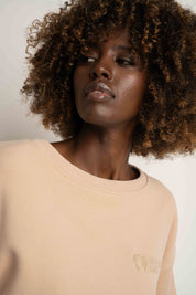BLUZA TYPU CREWNECK BEŻOWA - COMINO