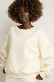 CREWNECK ECRU SWEATSHIRT - COMINO