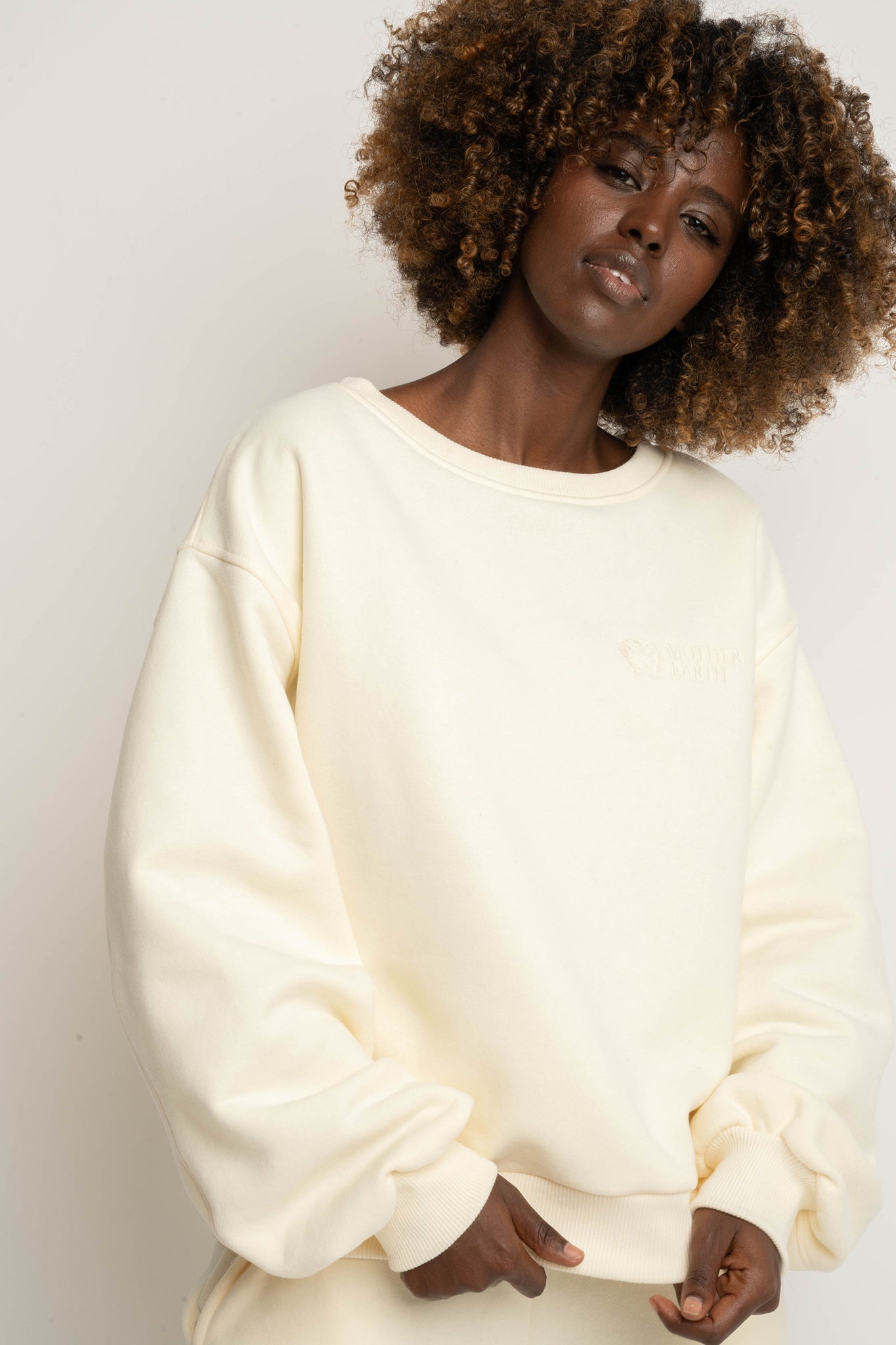 CREWNECK ECRU SWEATSHIRT - COMINO