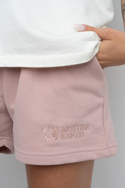 LIGHT PINK TRACKSUIT SHORTS - LA GOMERA