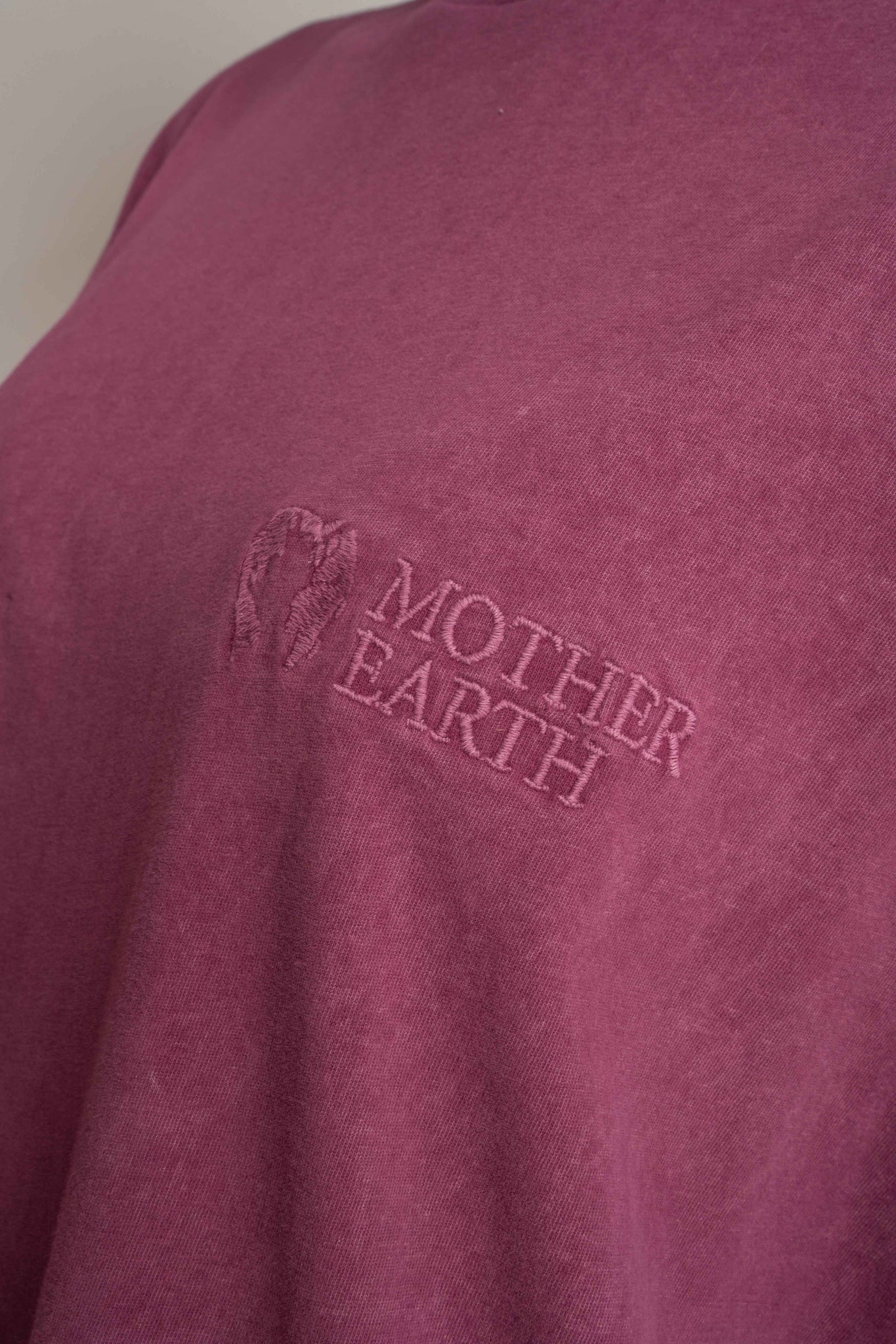 T-SHIRT OVERSIZE Z EFEKTEM WASHED BURGUNDOWY - COMO