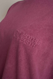 T-SHIRT OVERSIZE Z EFEKTEM WASHED BURGUNDOWY - COMO