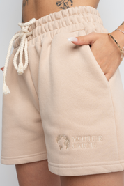 BEIGE TRACKSUIT SHORTS - LA GOMERA