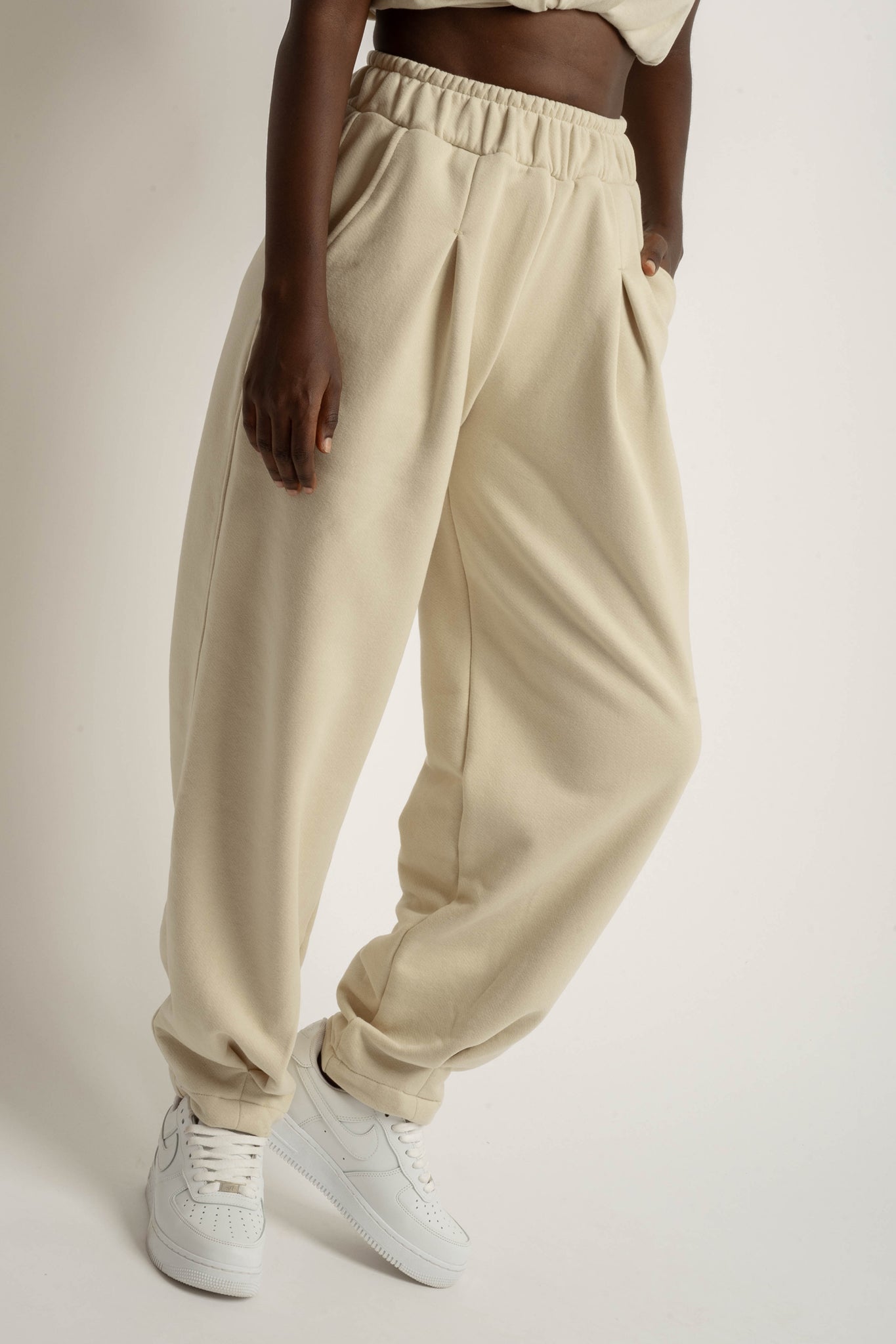 LIGHT BEIGE SWEATPANTS - TYBET