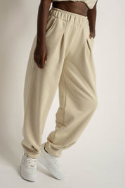 LIGHT BEIGE SWEATPANTS - TYBET