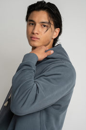 MĘSKA BLUZA Z KAPTUREM 2nd DROP GRAFITOWA - ASTON