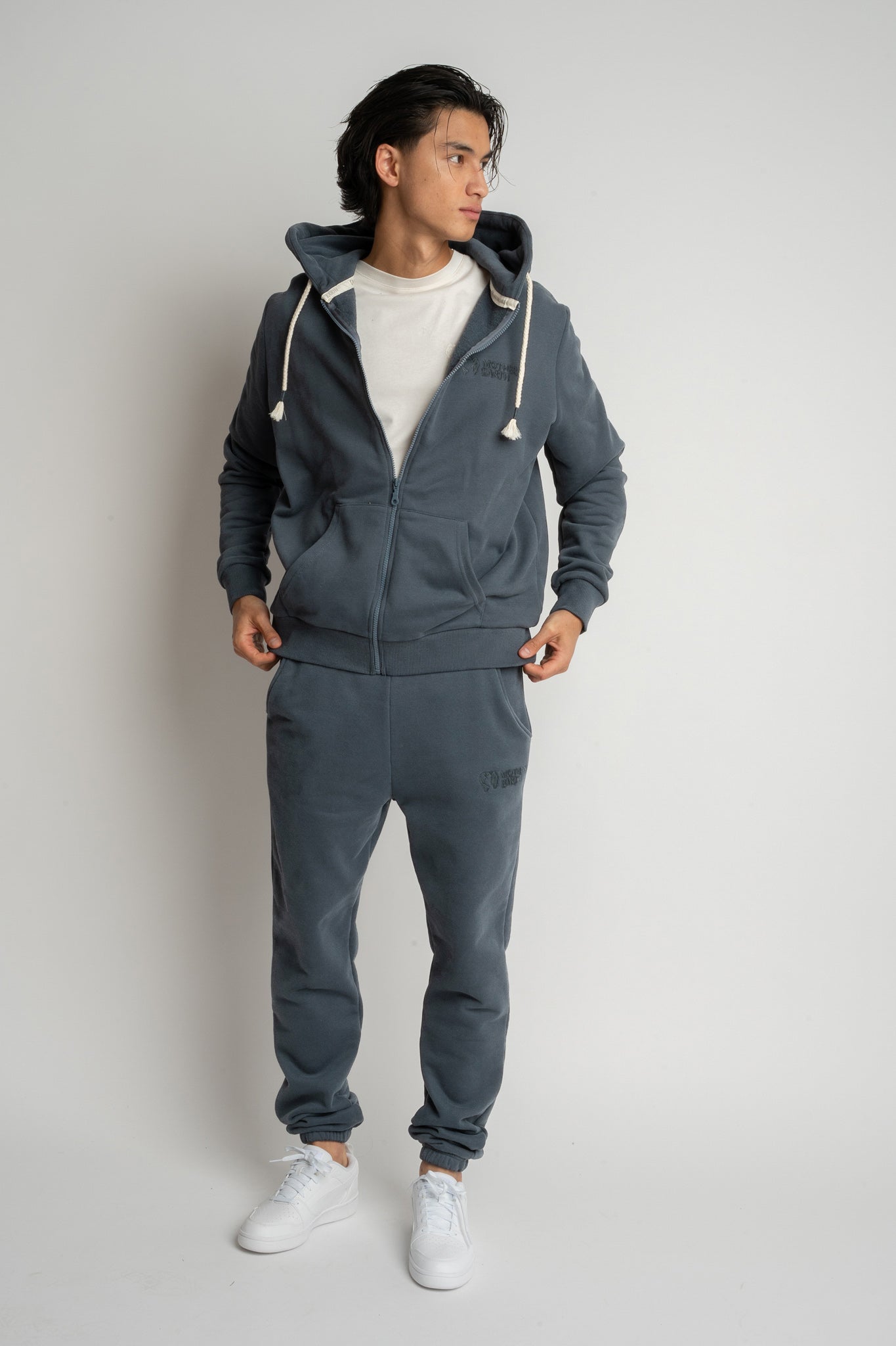 MĘSKA BLUZA Z KAPTUREM 2nd DROP GRAFITOWA- NASSAU