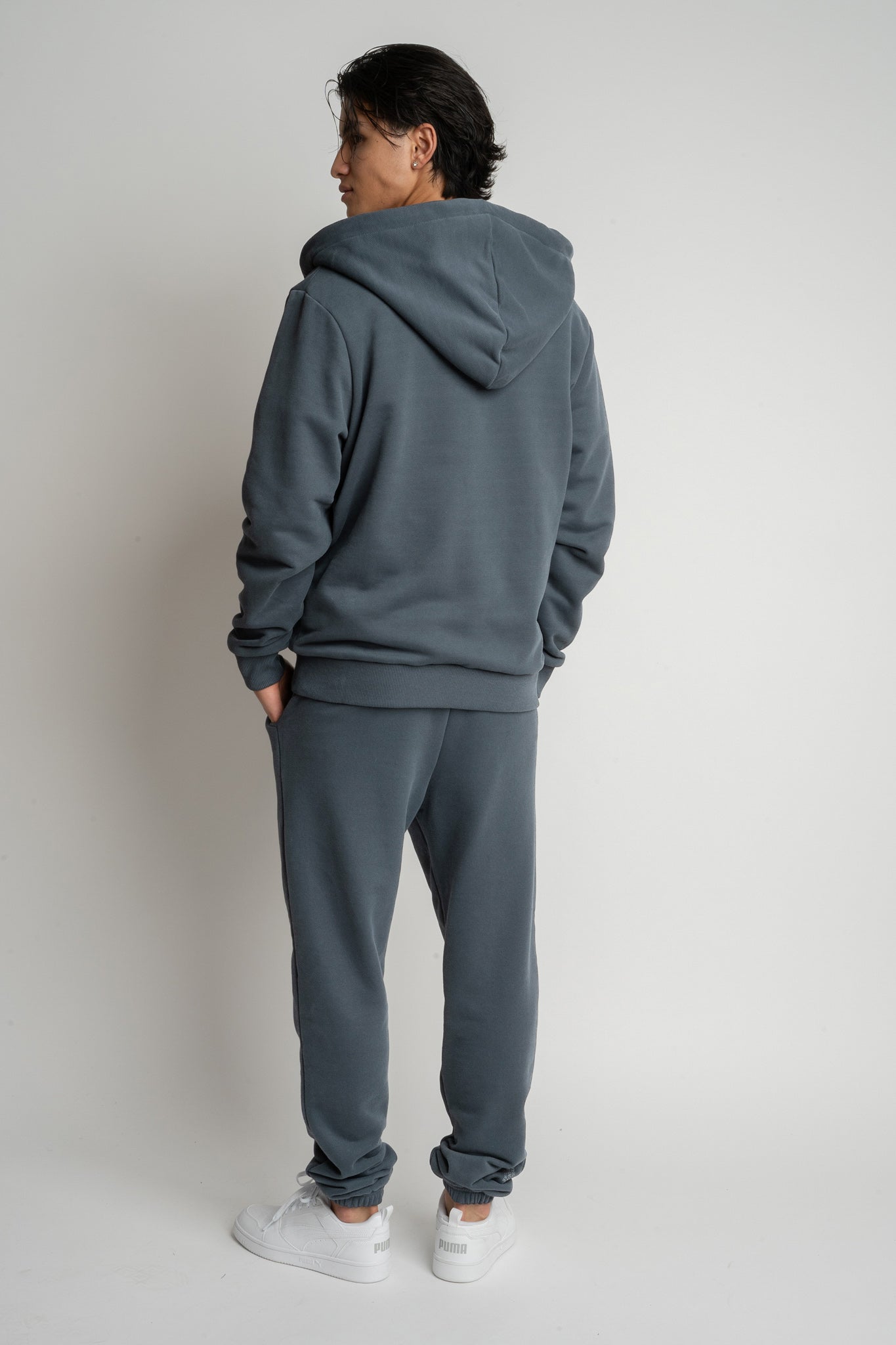 MĘSKA BLUZA Z KAPTUREM 2nd DROP GRAFITOWA- NASSAU