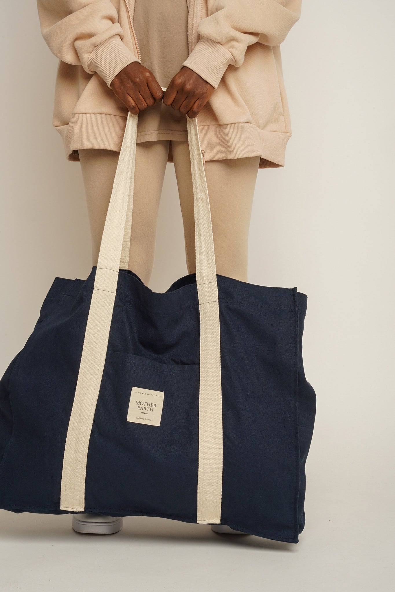 TORBA TYPU SHOPPER  BAG JEANSOWA NAVY3 - LIDO