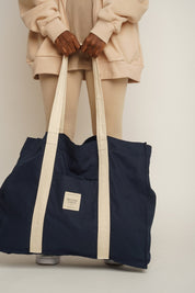 TORBA TYPU SHOPPER  BAG JEANSOWA NAVY3 - LIDO