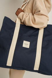 TORBA TYPU SHOPPER  BAG JEANSOWA NAVY3 - LIDO