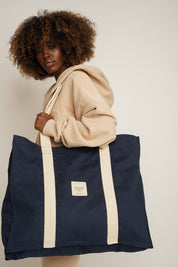 TORBA TYPU SHOPPER  BAG JEANSOWA NAVY3 - LIDO