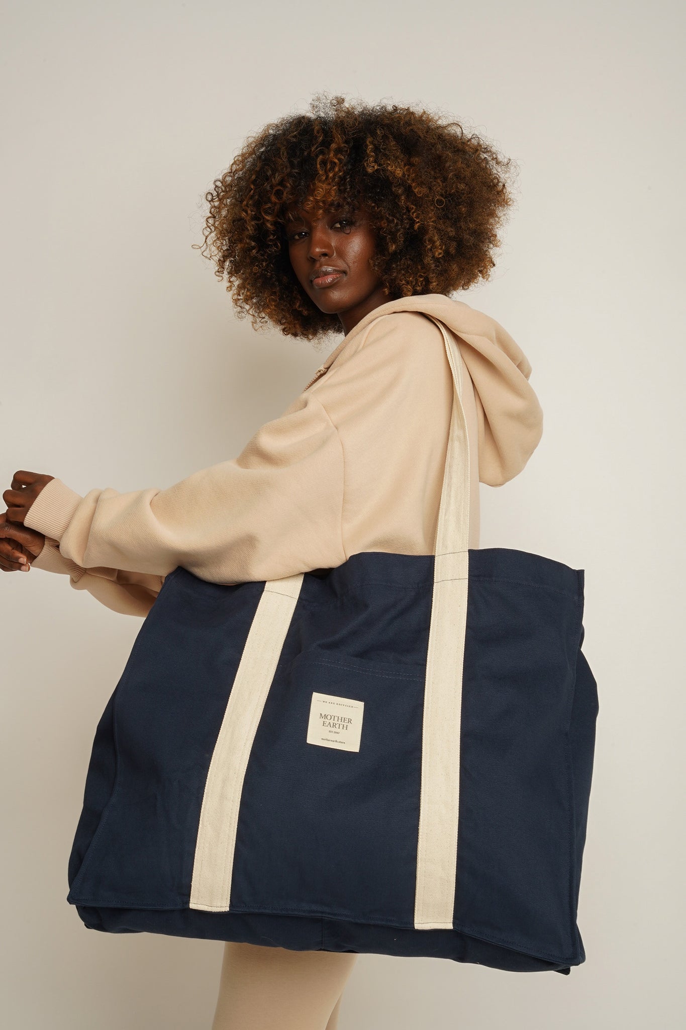 TORBA TYPU SHOPPER  BAG JEANSOWA NAVY3 - LIDO