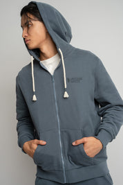 MĘSKA BLUZA Z KAPTUREM 2nd DROP GRAFITOWA- NASSAU