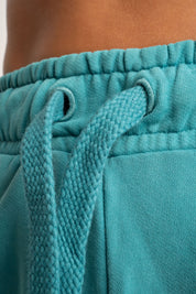 SPODNIE DRESOWE REGULAR FIT Z EFEKTEM WASHED TURKUSOWE - LAHTI