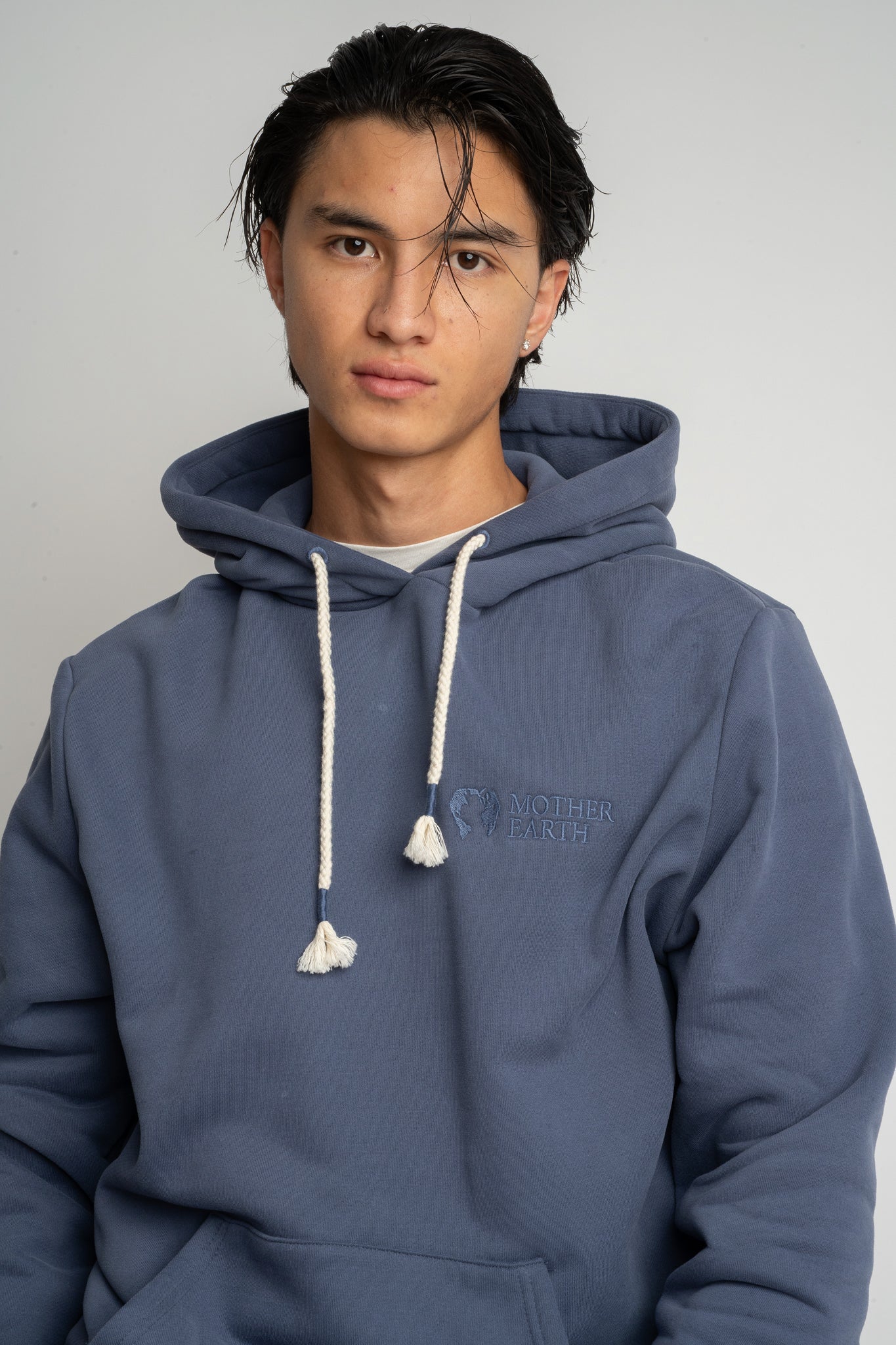 MĘSKA BLUZA Z KAPTUREM 2nd DROP GRANATOWA - ASTON