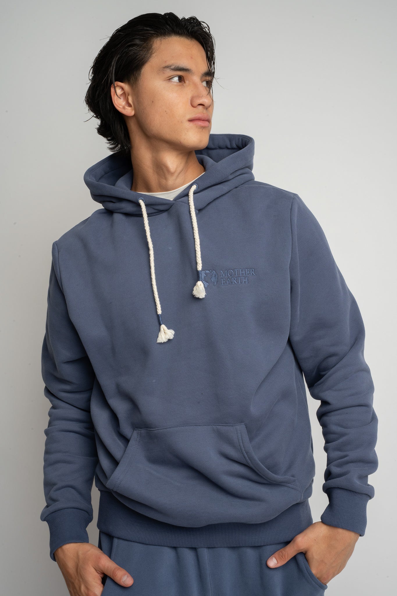 MĘSKA BLUZA Z KAPTUREM 2nd DROP GRANATOWA - ASTON