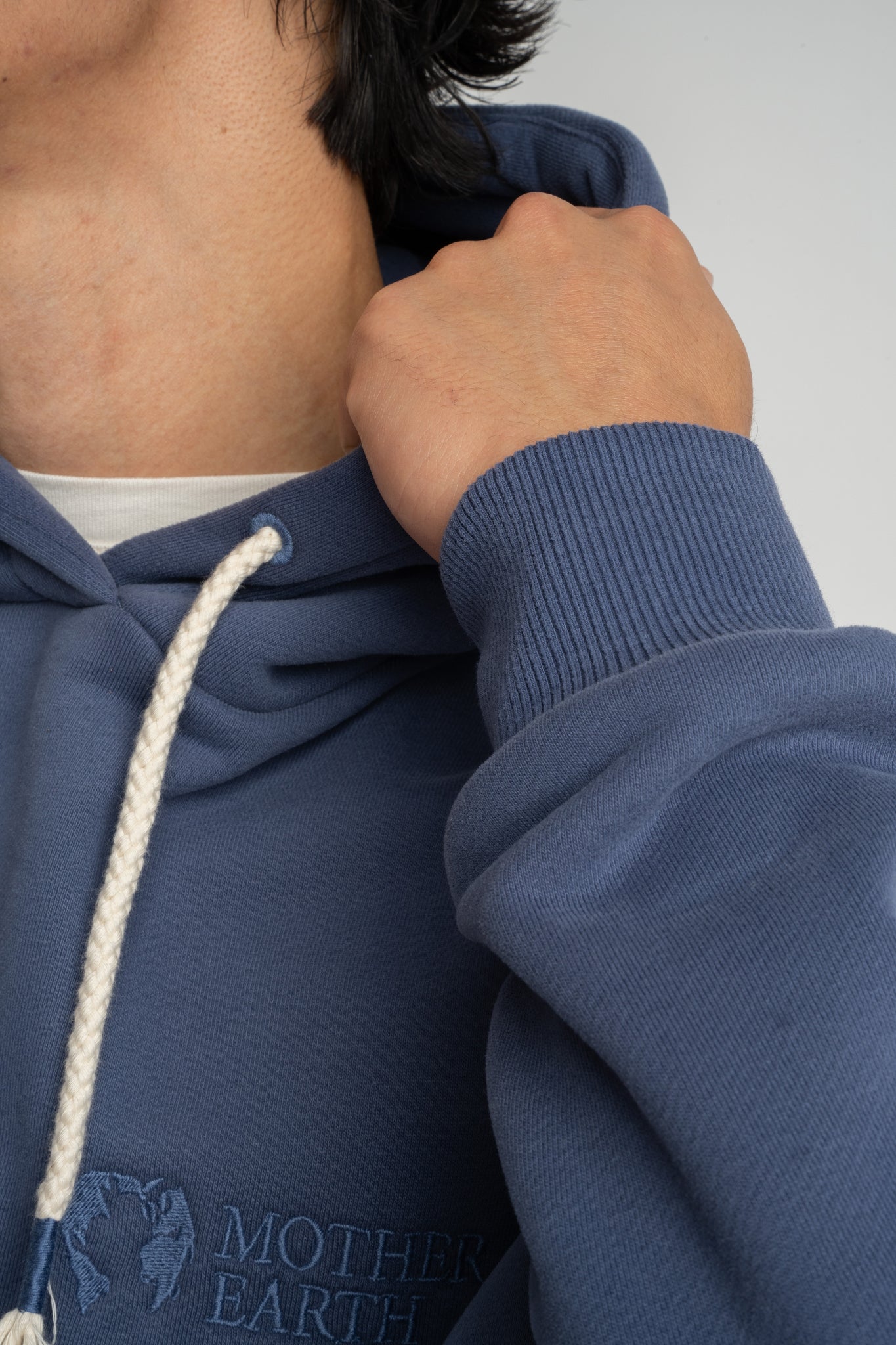 MEN'S NAVY HOODED SWEATSHIRT - ASTON
