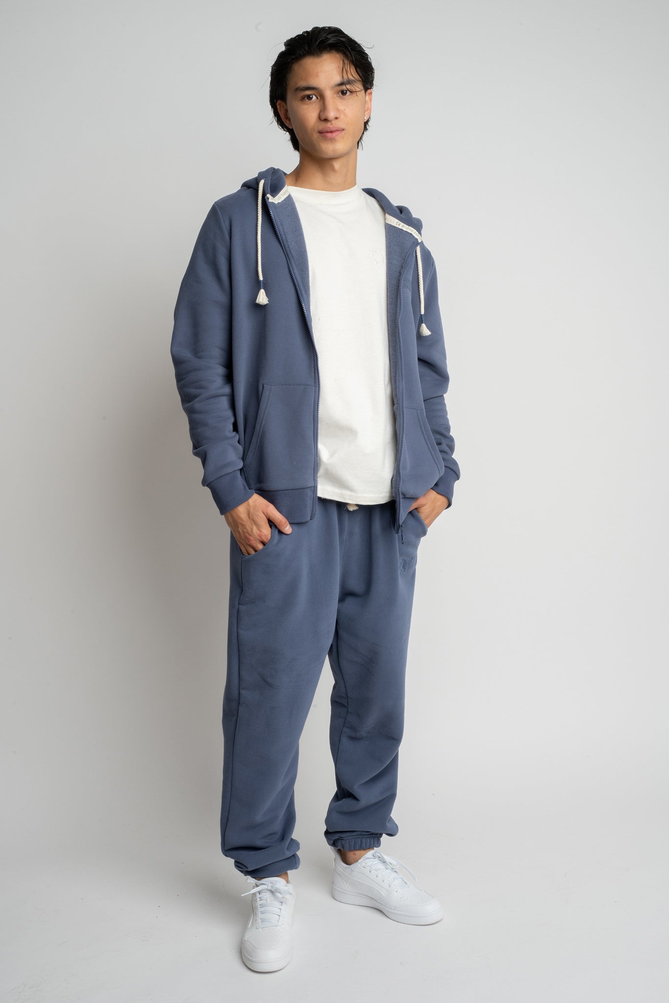 MĘSKA BLUZA Z KAPTUREM 2nd DROP GRANATOWA - NASSAU