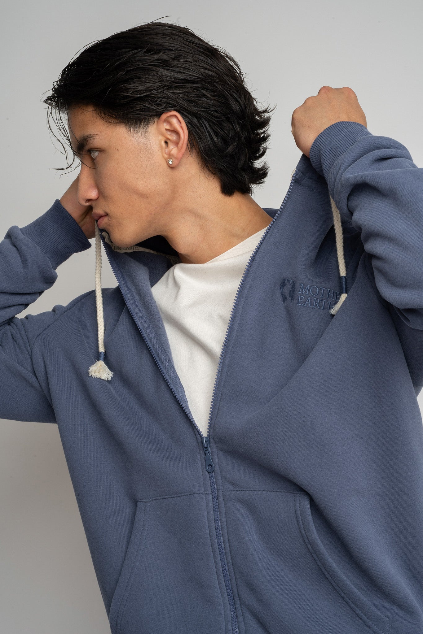 MĘSKA BLUZA Z KAPTUREM 2nd DROP GRANATOWA - NASSAU