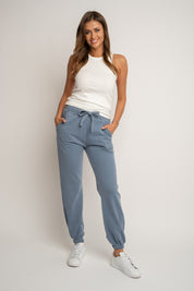 WASHED EFFECT SWEATPANTS BLUE - LAHTI