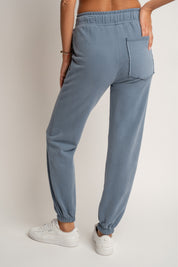 WASHED EFFECT SWEATPANTS BLUE - LAHTI