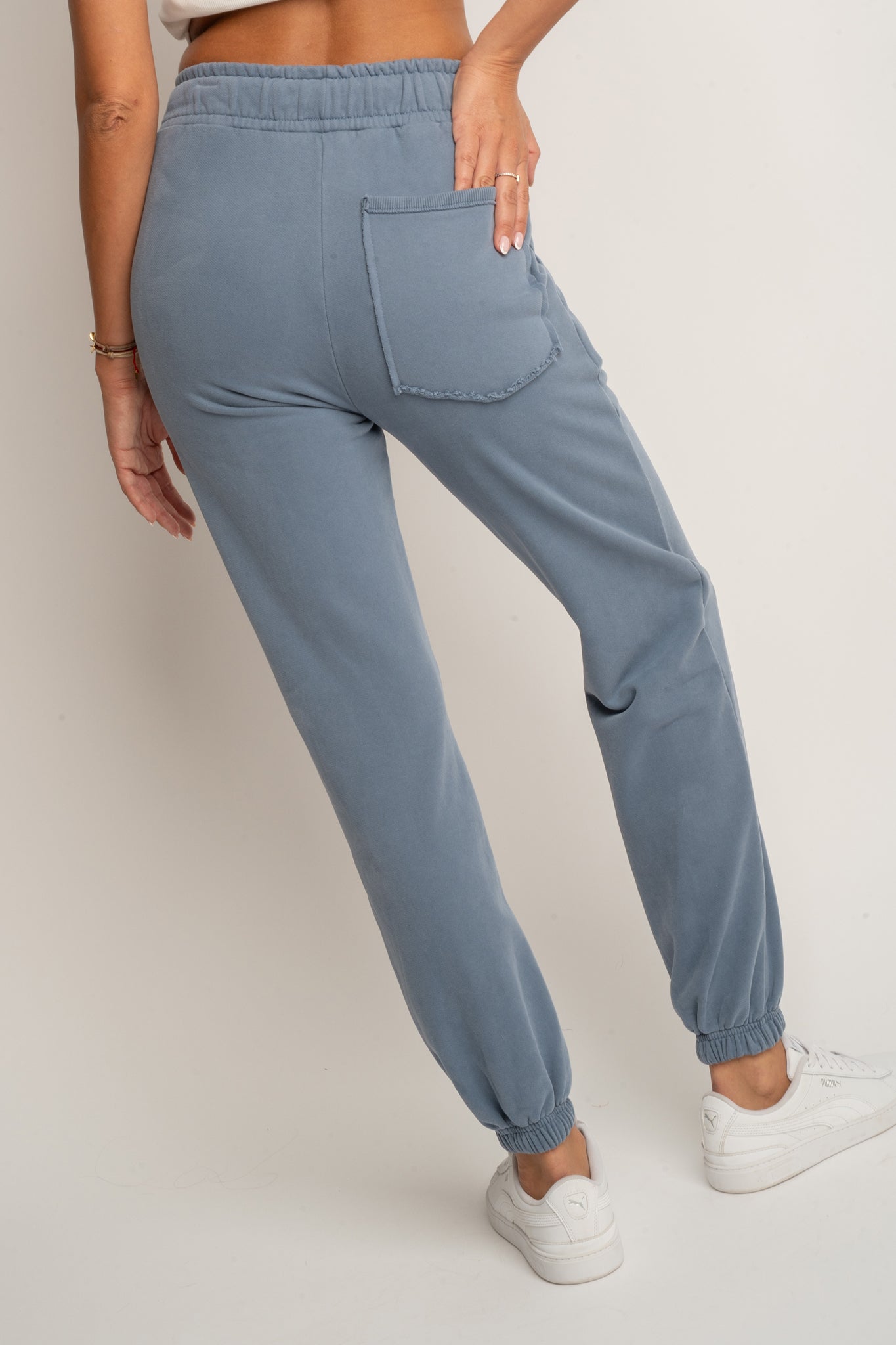 WASHED EFFECT SWEATPANTS BLUE - LAHTI