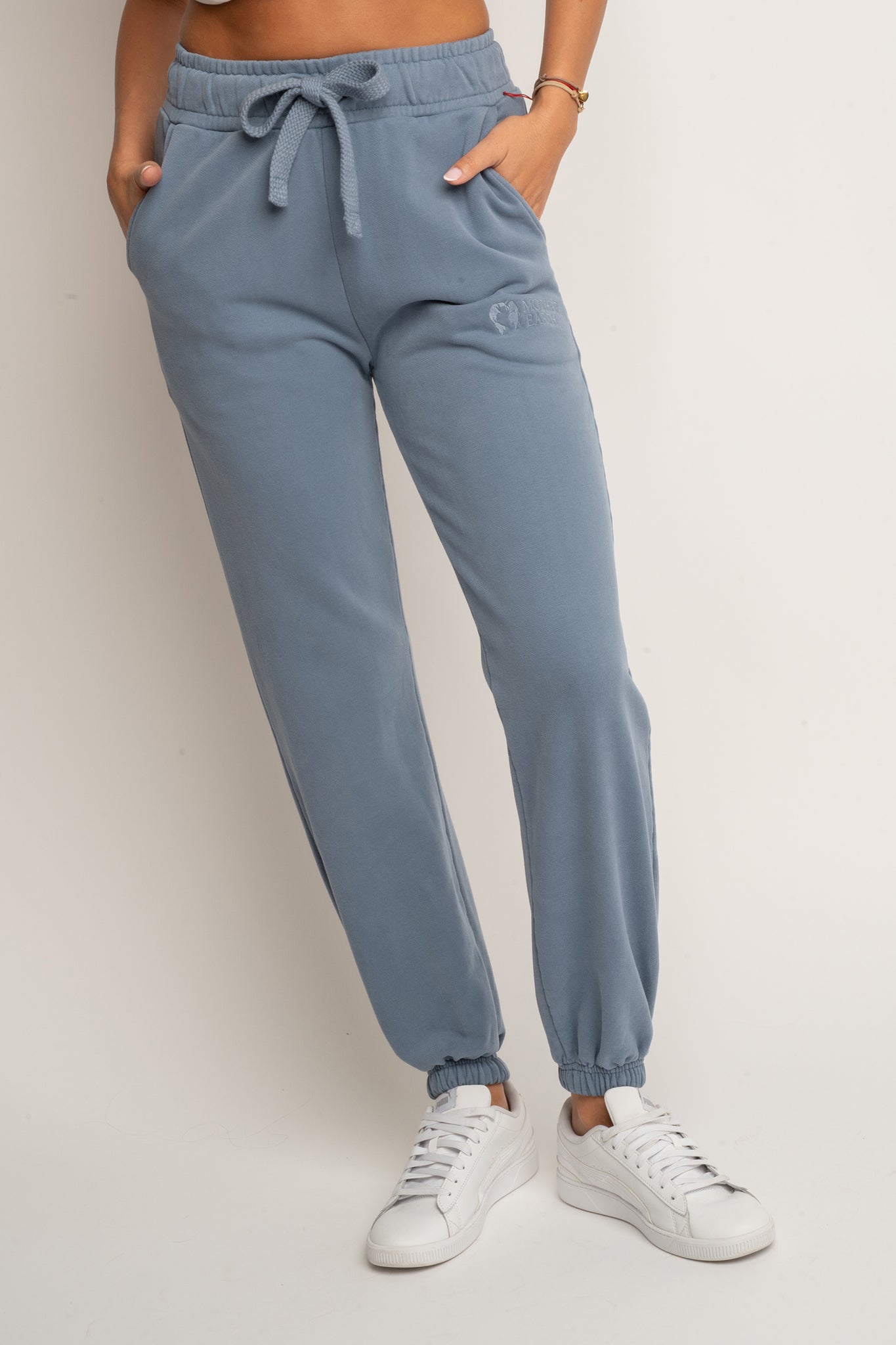 WASHED EFFECT SWEATPANTS BLUE - LAHTI