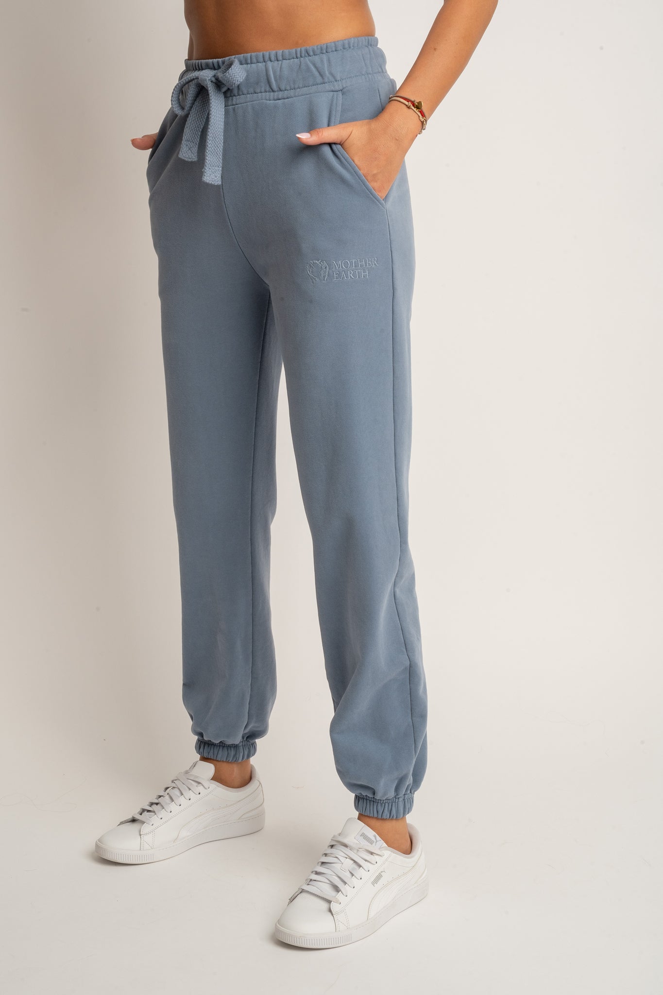 WASHED EFFECT SWEATPANTS BLUE - LAHTI
