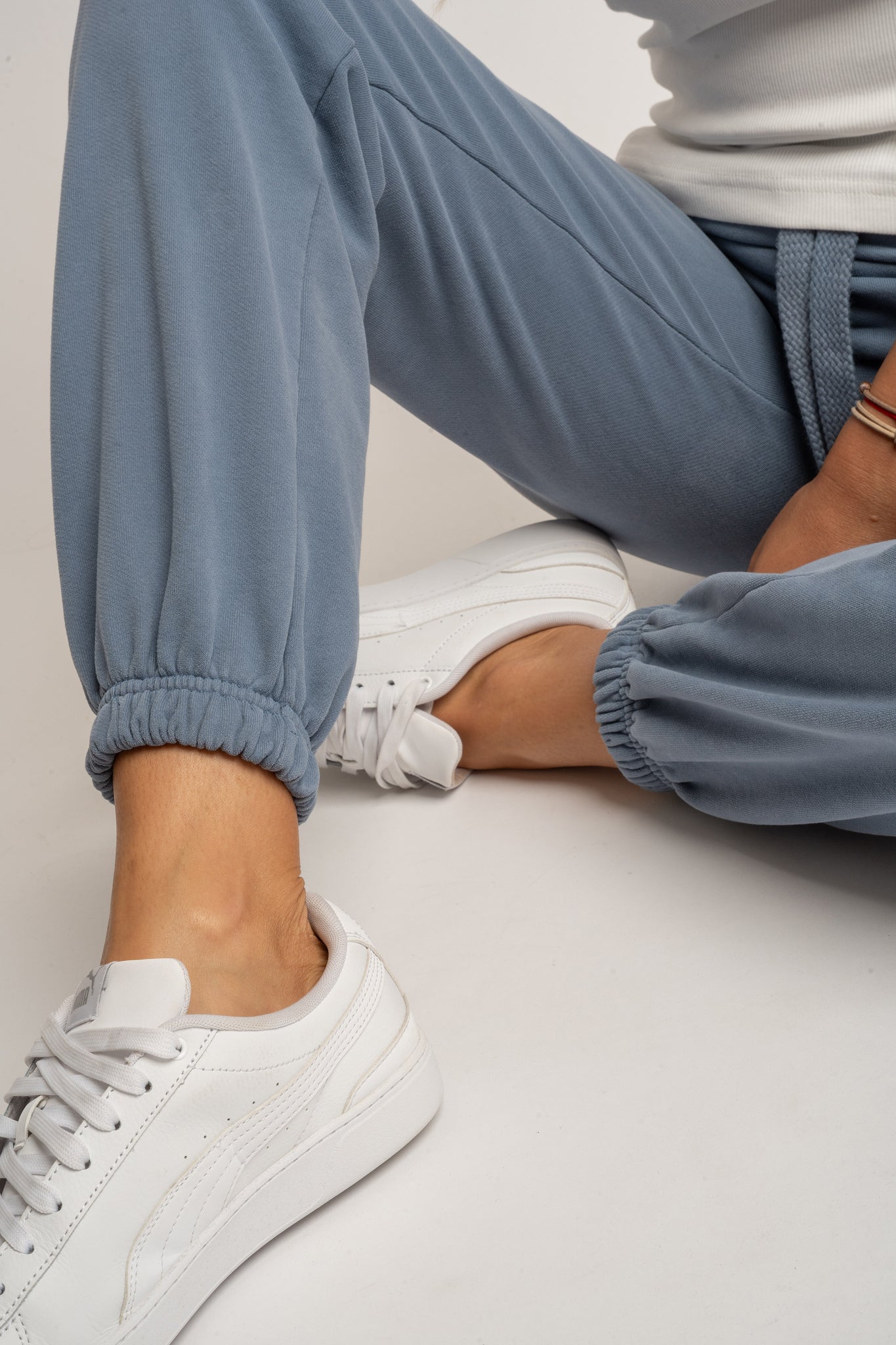 WASHED EFFECT SWEATPANTS BLUE - LAHTI