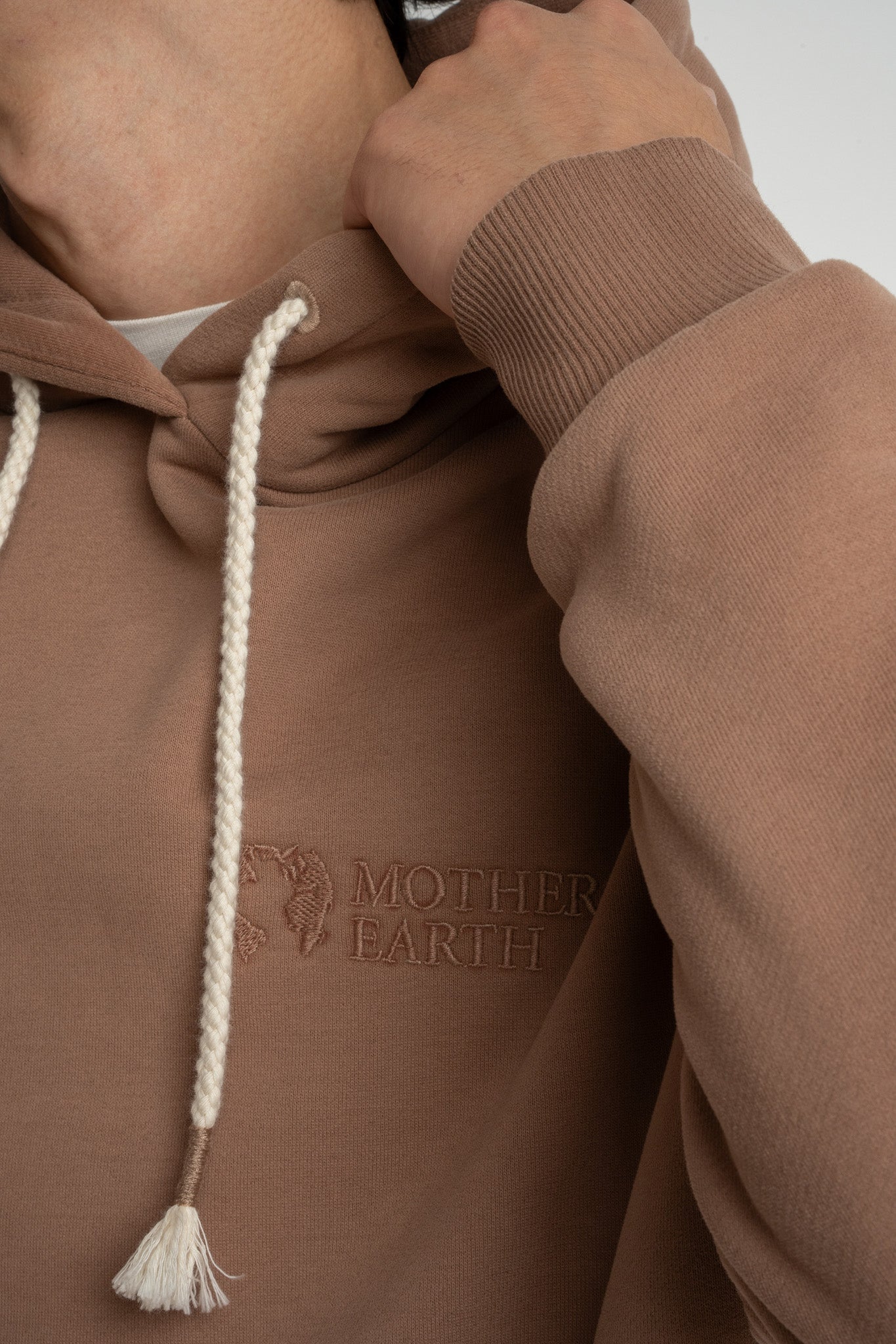 MĘSKA BLUZA Z KAPTUREM 2nd DROP BRĄZOWA- ASTON