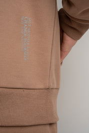 MĘSKA BLUZA Z KAPTUREM 2nd DROP BRĄZOWA- ASTON