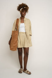 BROWN SHOPPER BAG - MIAMI
