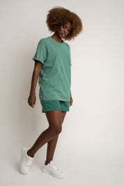 T-SHIRT Z EFEKTEM WASHED ZIELONY - MOJAVE