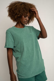 T-SHIRT Z EFEKTEM WASHED ZIELONY - MOJAVE