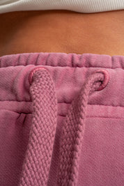 SPODNIE DRESOWE REGULAR FIT Z EFEKTEM WASHED RÓŻOWE - LAHTI
