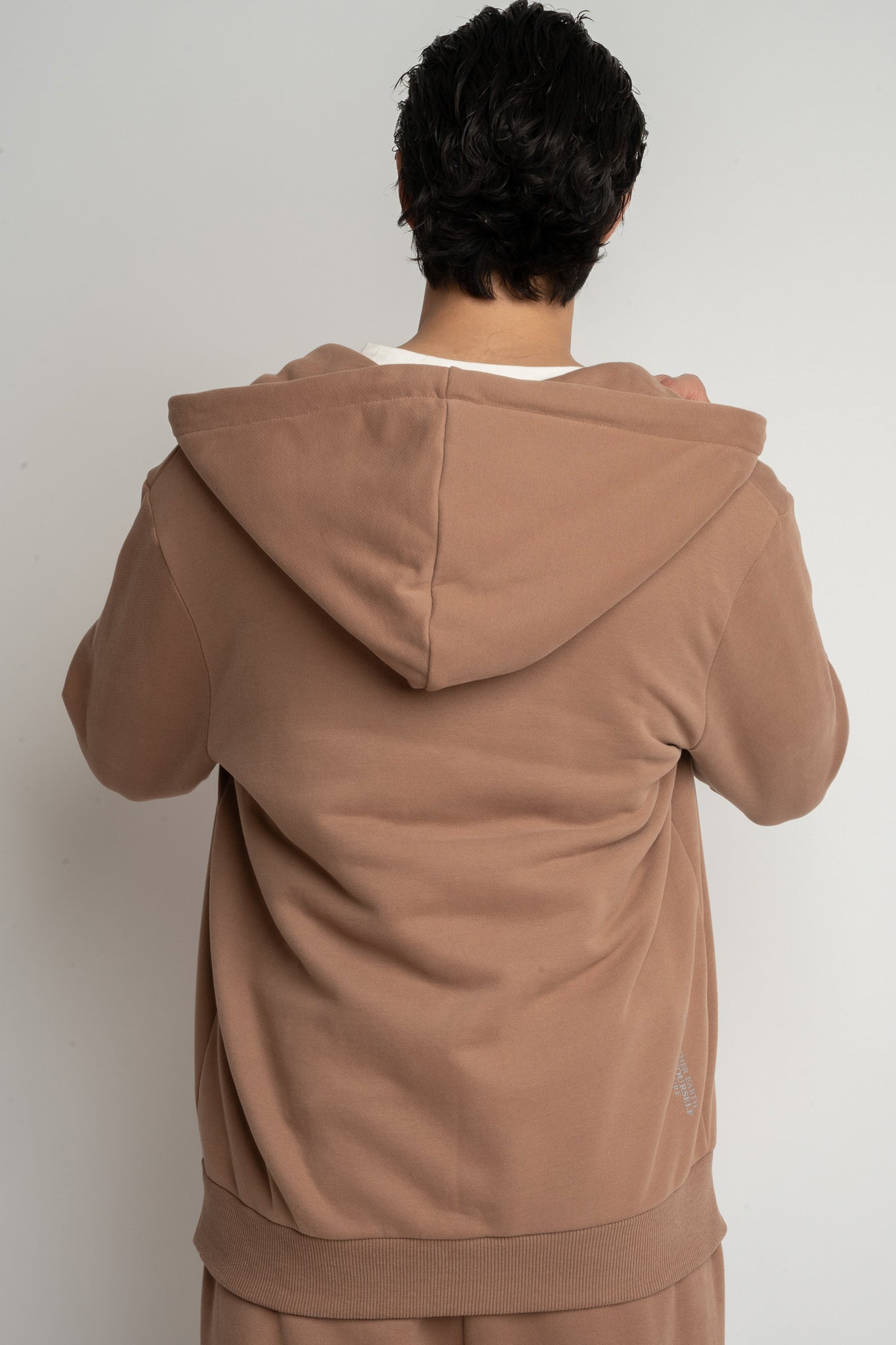 MĘSKA BLUZA Z KAPTUREM 2nd DROP BRĄZOWA - NASSAU