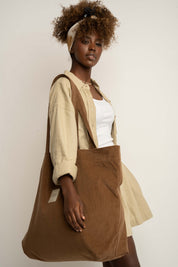 LIGHT BROWN SHOPPER BAG - ADALAR