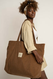 LIGHT BROWN SHOPPER BAG - ADALAR