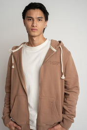 MĘSKA BLUZA Z KAPTUREM 2nd DROP BRĄZOWA - NASSAU